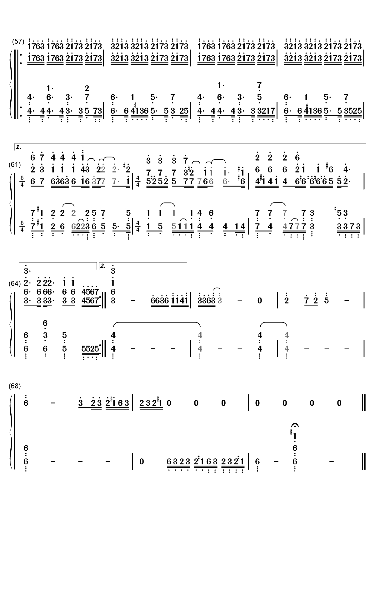 Thanatos-新世纪福音战士OST双手简谱预览4