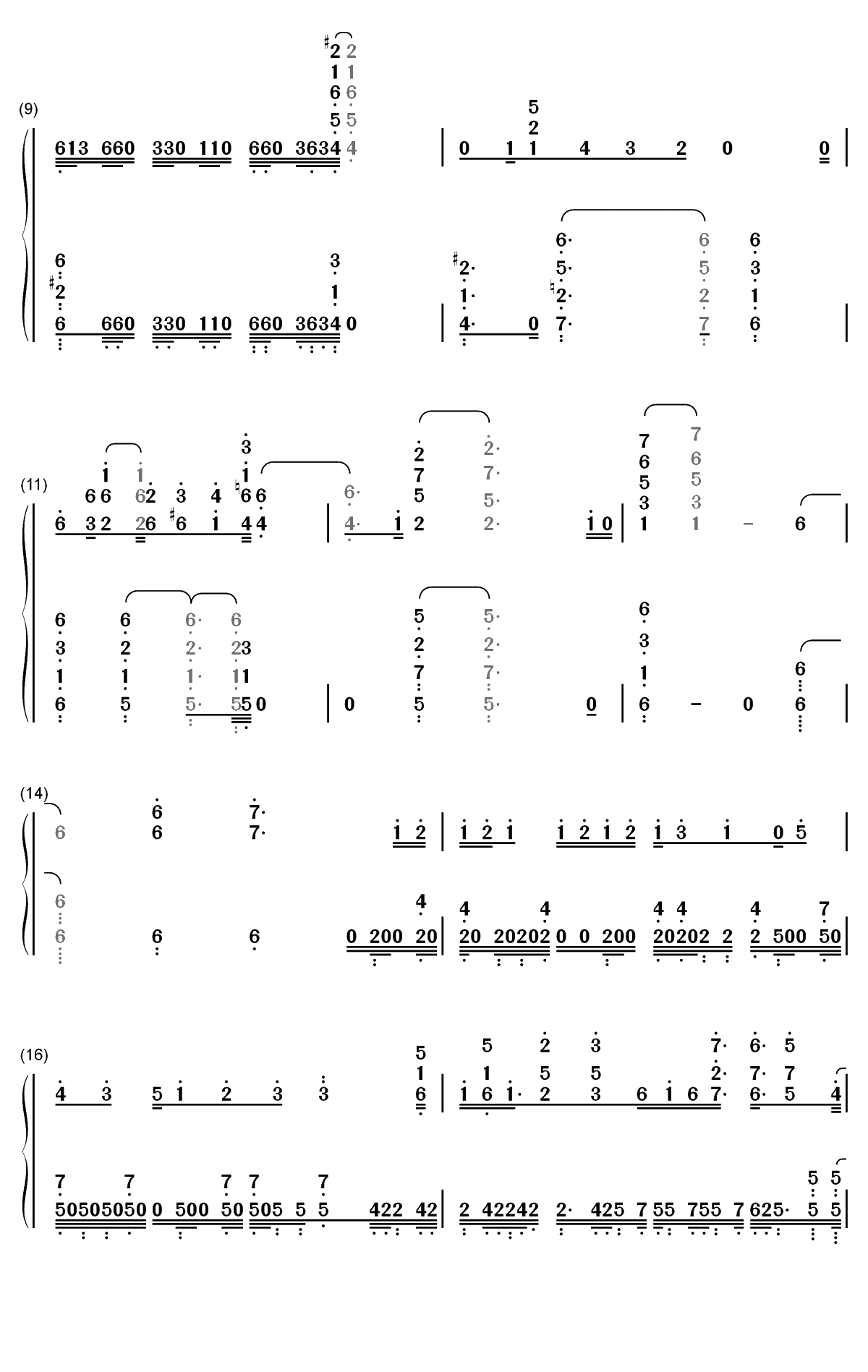 Love-CENCOROLL CONNECT主题曲双手简谱预览2