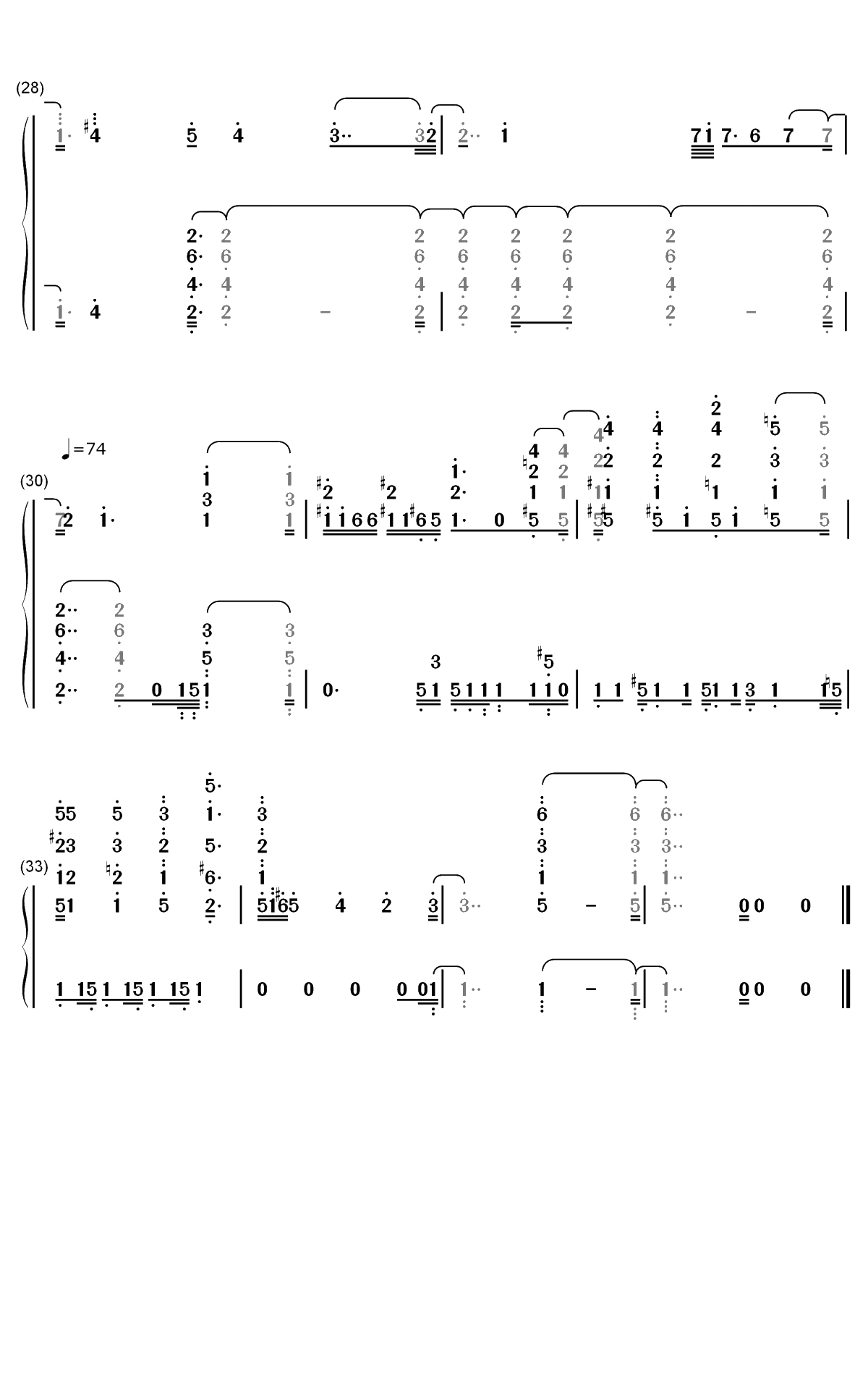 Love-CENCOROLL CONNECT主题曲双手简谱预览4