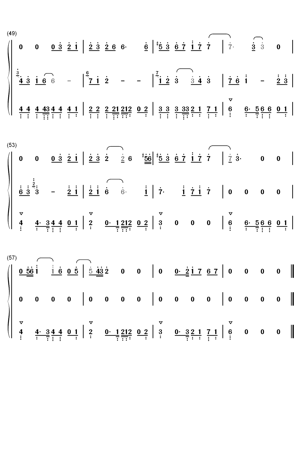 All the Good Girls Go to Hell-Billie Eilish双手简谱预览5