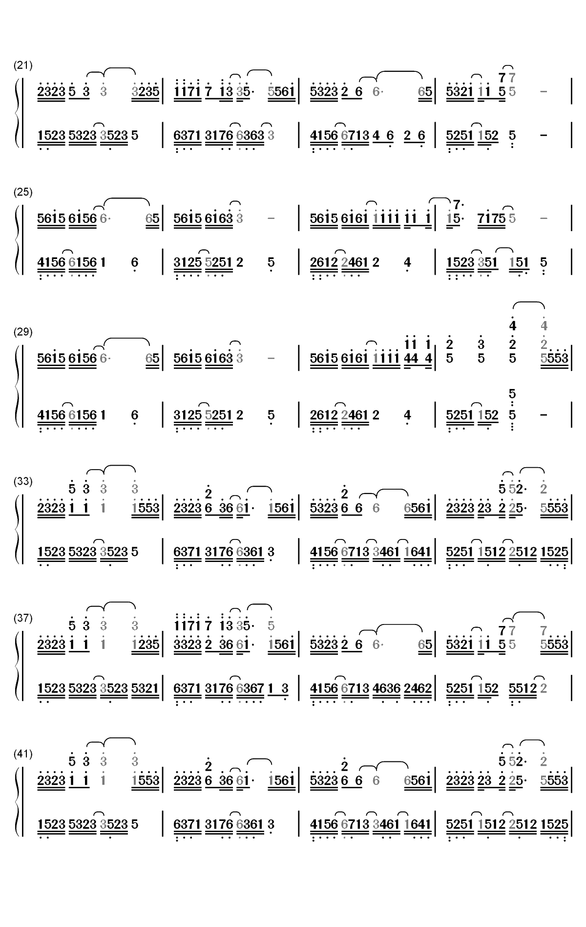 笑场-薛之谦双手简谱预览2