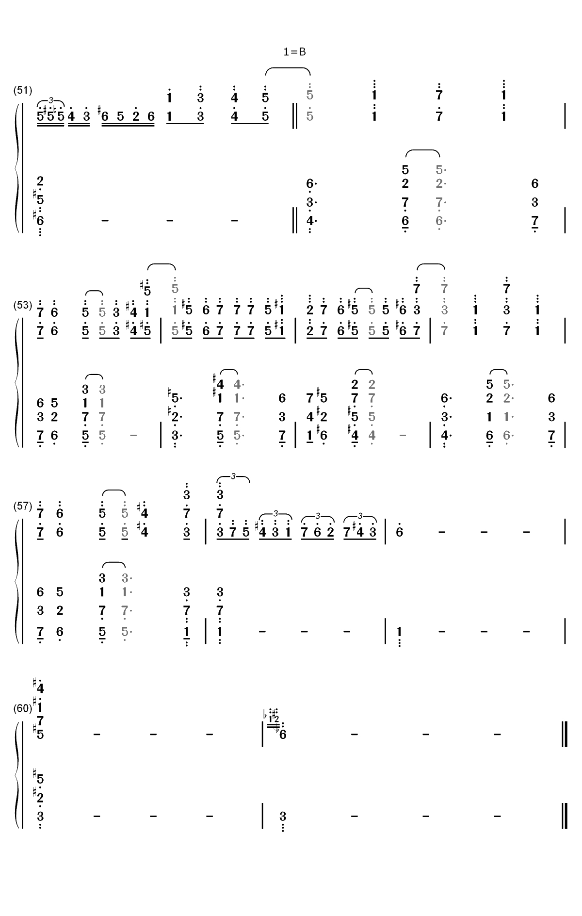 町かどタンジェント-街角魔族OP双手简谱预览5