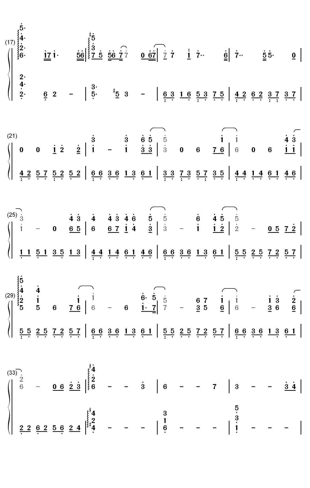 Desert Moon-阿拉丁OST双手简谱预览2