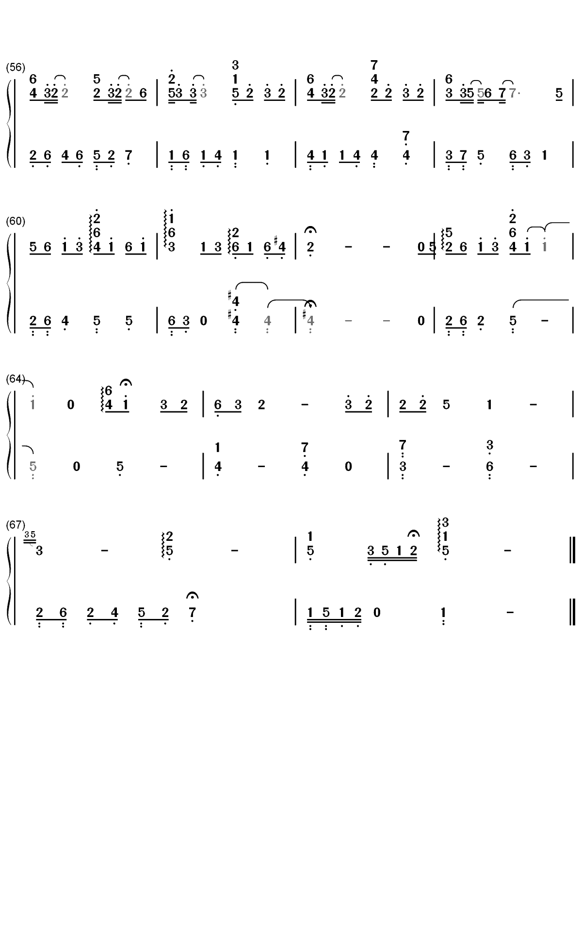 赤子-陈情令温宁角色主题曲双手简谱预览4