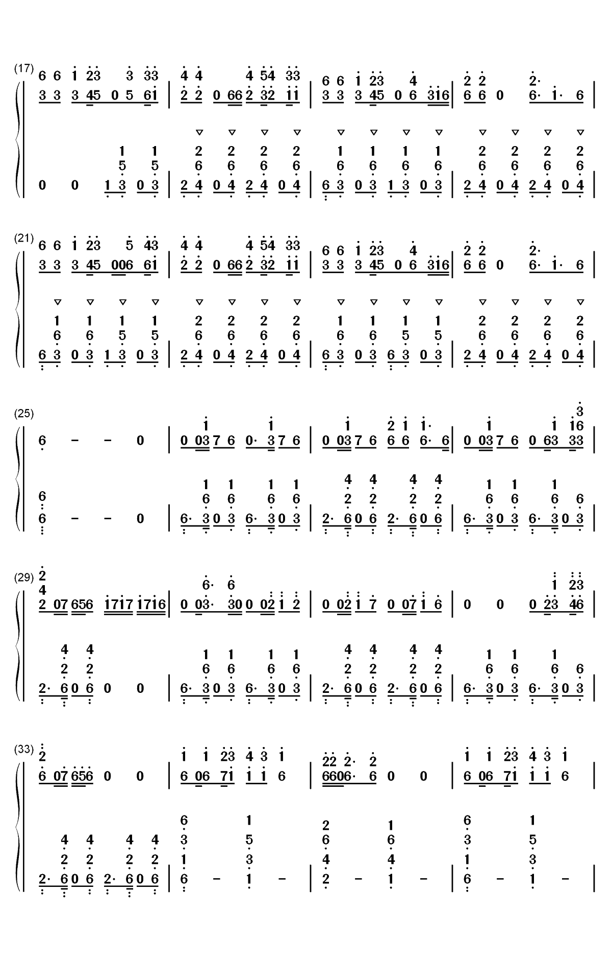 Liar-Camila Cabello双手简谱预览2