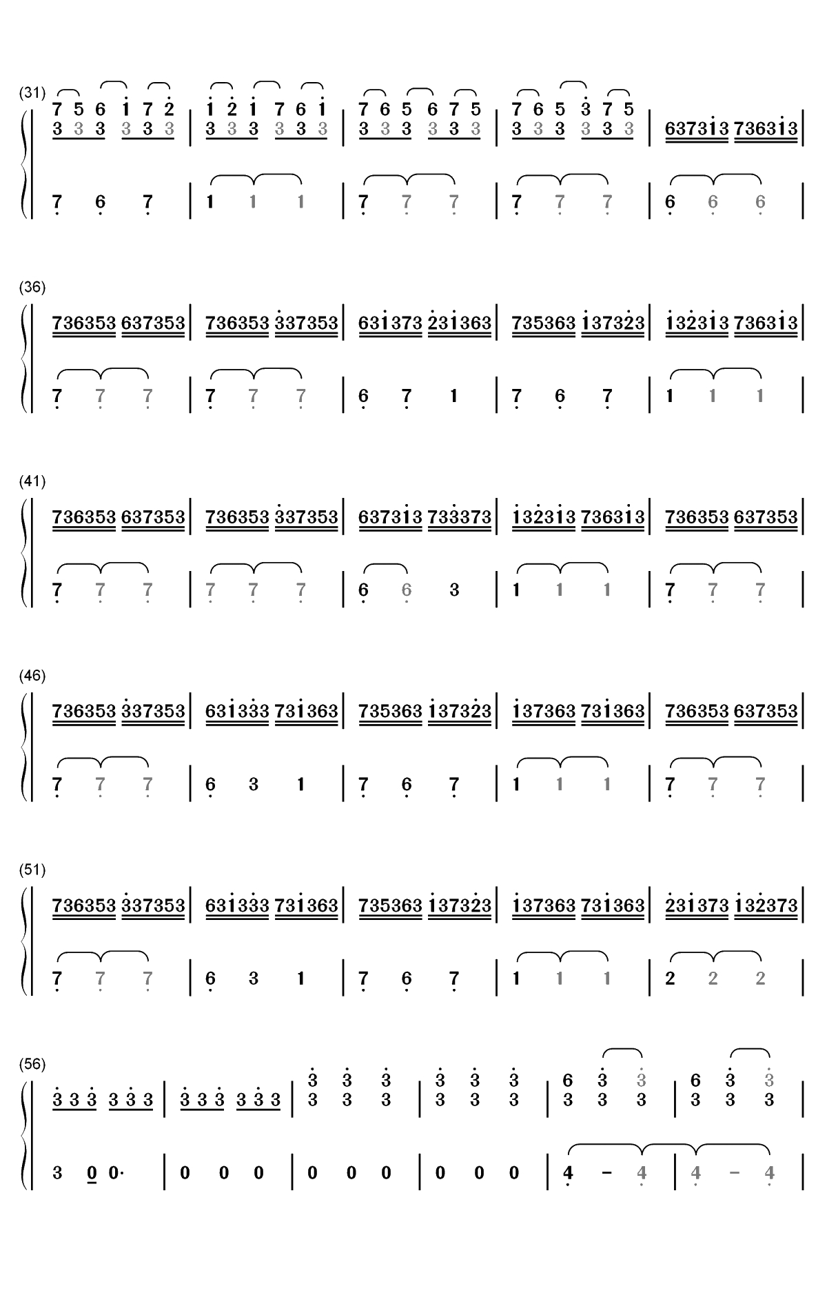 Day One-星际穿越OST双手简谱预览2