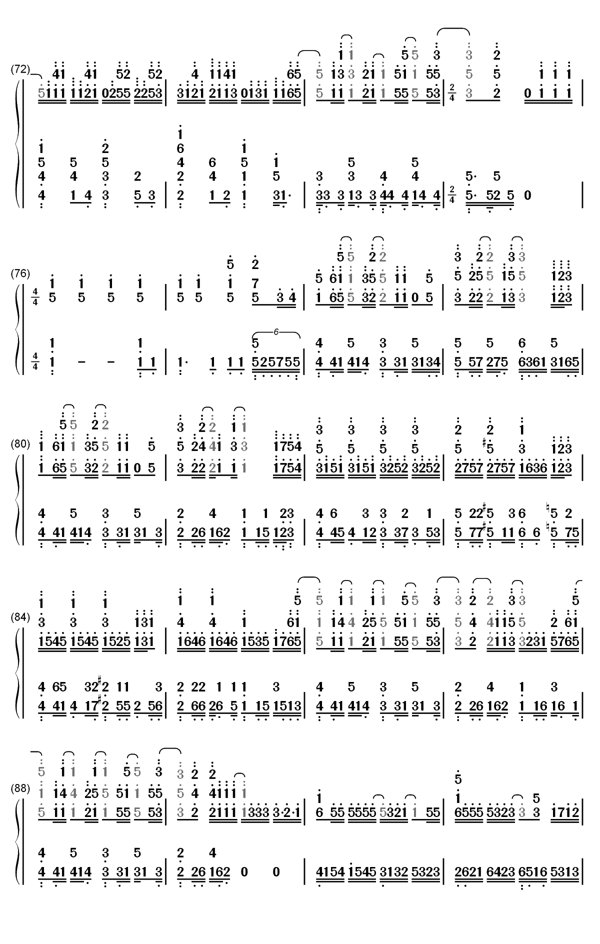 愛にできることはまだあるかい-天气之子主题曲双手简谱预览5