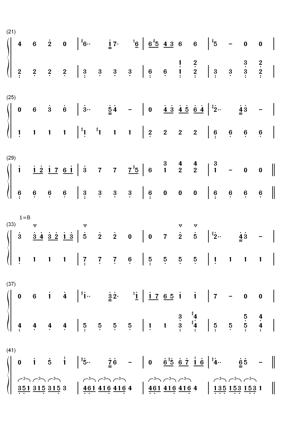 Claudio the Worm-中国式家长BGM双手简谱预览2