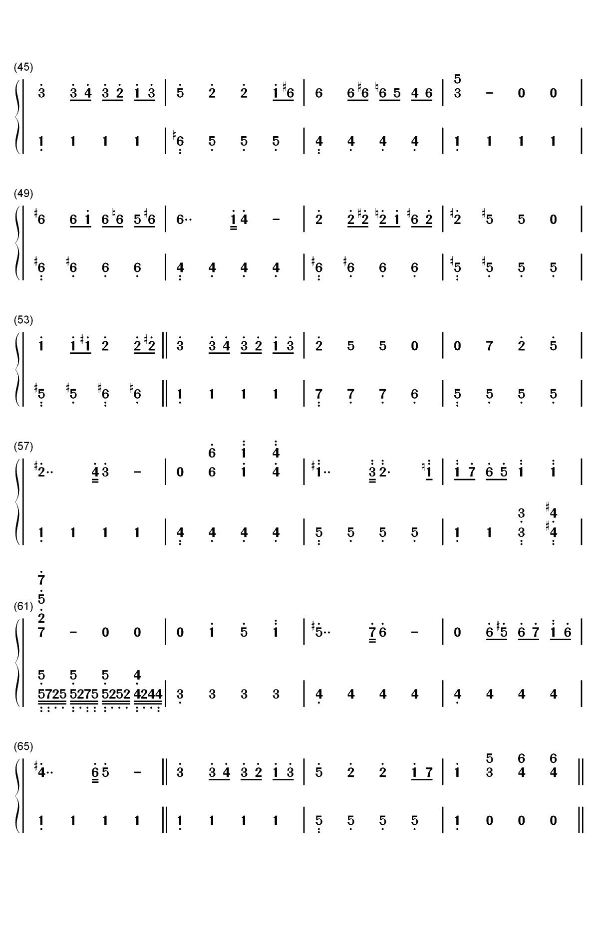 Claudio the Worm-中国式家长BGM双手简谱预览3