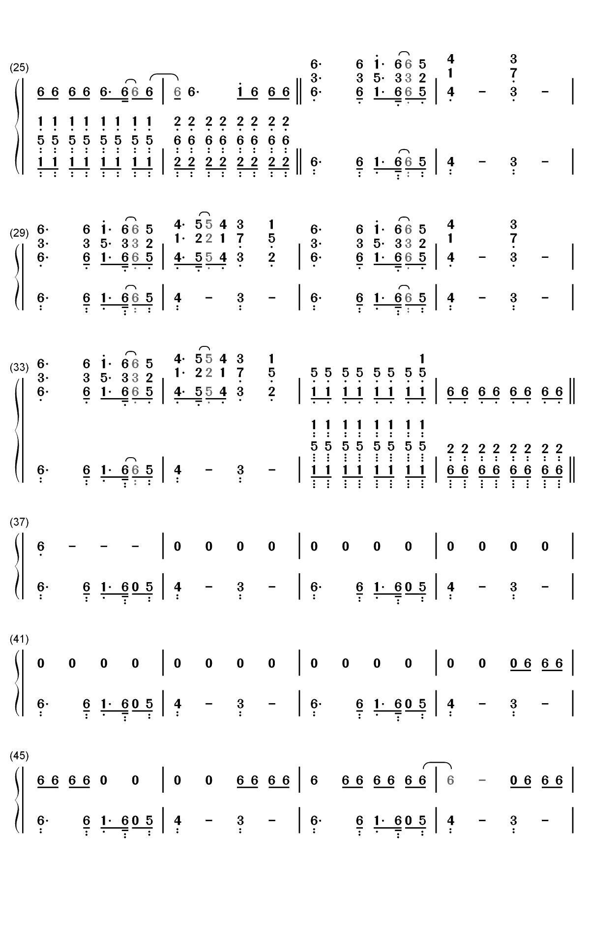 Seven Nation Army-The White Stripes双手简谱预览2