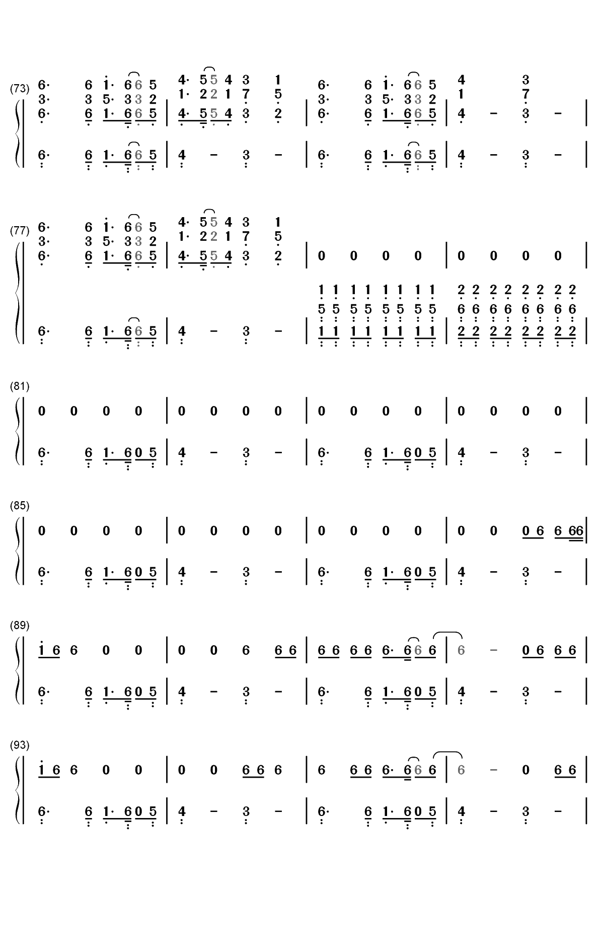 Seven Nation Army-The White Stripes双手简谱预览4