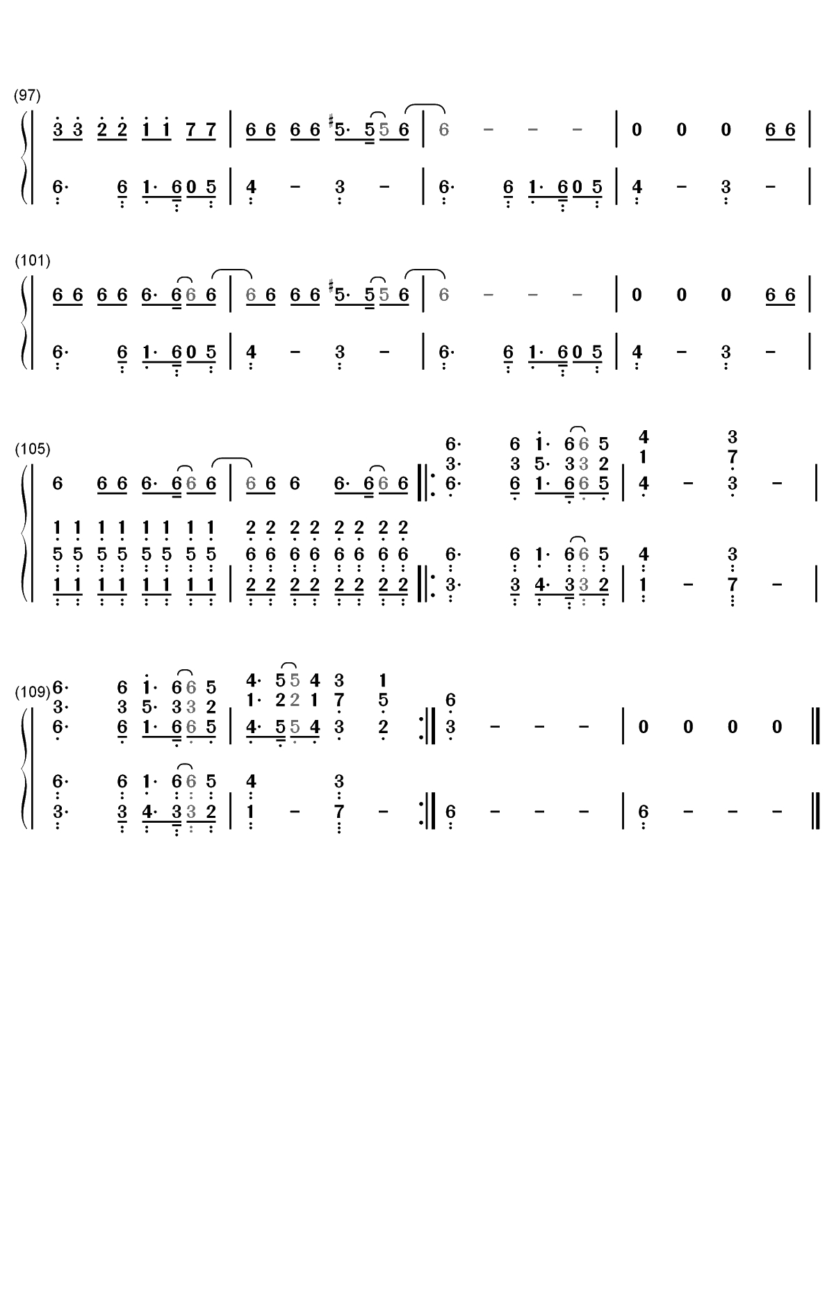 Seven Nation Army-The White Stripes双手简谱预览5