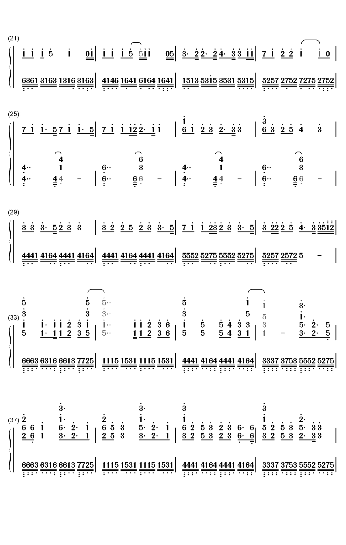 季节は次々死んでいく-东京喰种&radic;A片尾曲双手简谱预览2