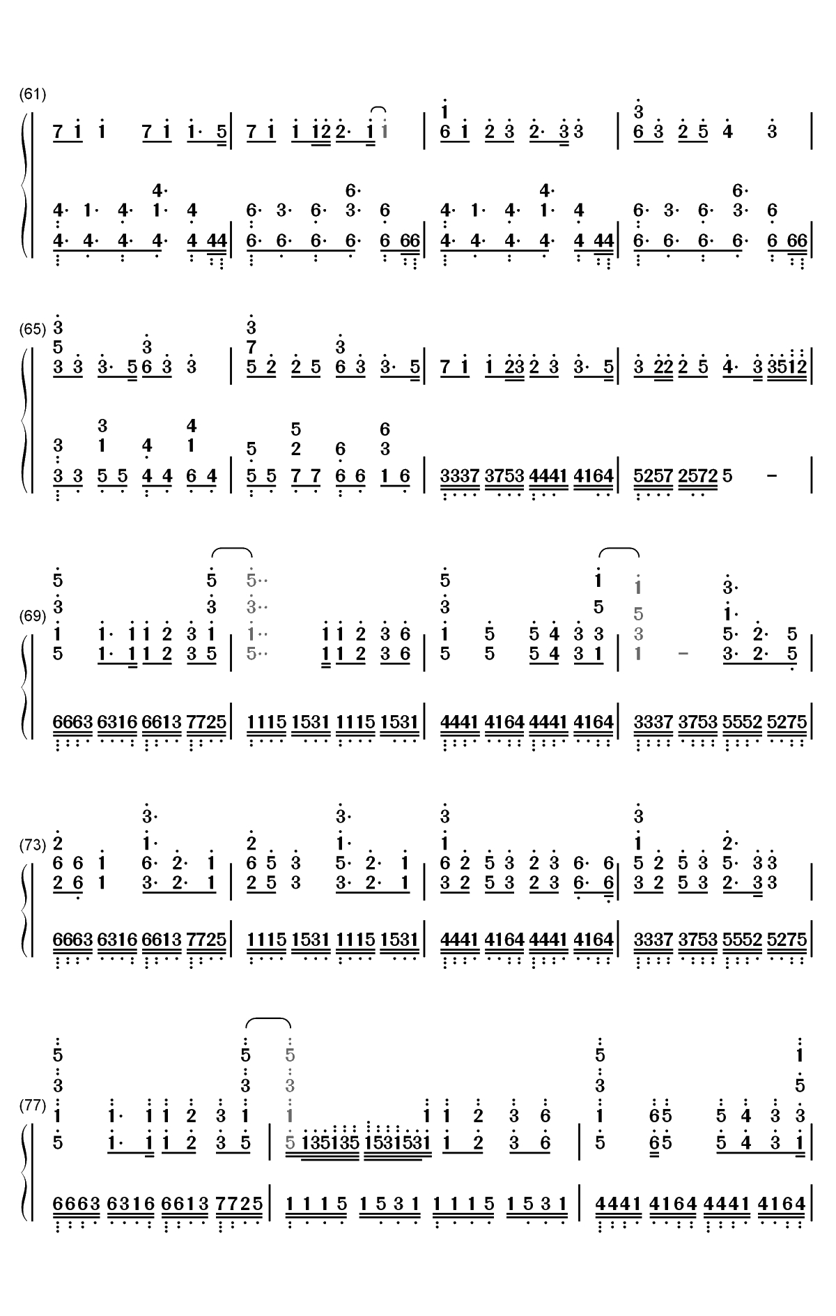 季节は次々死んでいく-东京喰种&radic;A片尾曲双手简谱预览4