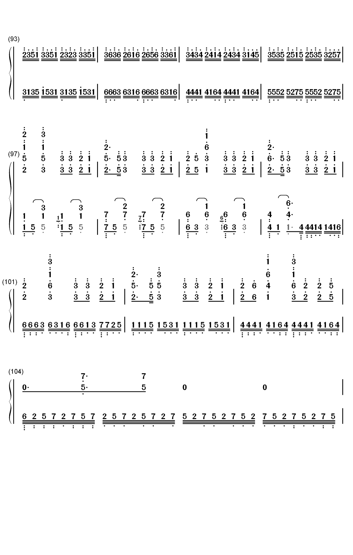 季节は次々死んでいく-东京喰种&radic;A片尾曲双手简谱预览6