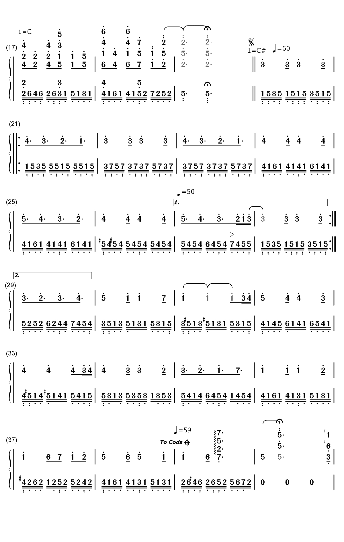 Allegro Cantabile-交响情人梦op双手简谱预览2