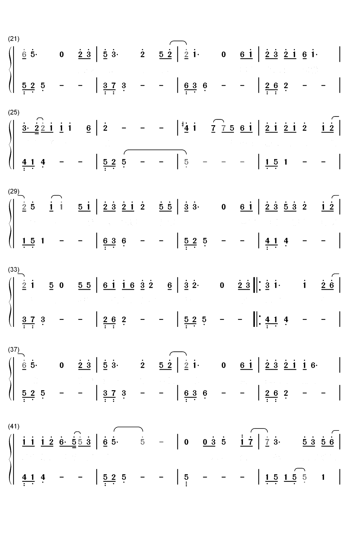 怎样遇见你-孙露双手简谱预览2