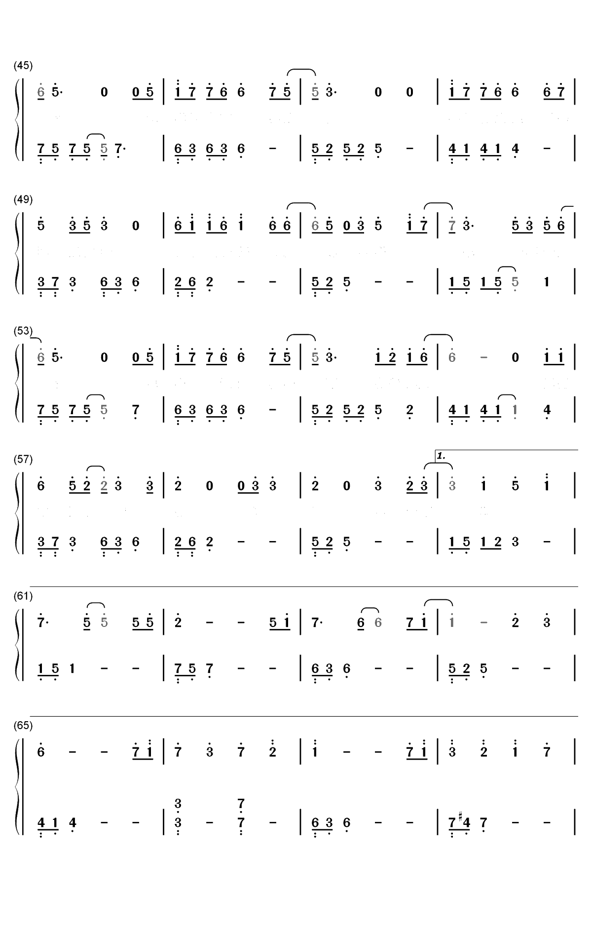怎样遇见你-孙露双手简谱预览3