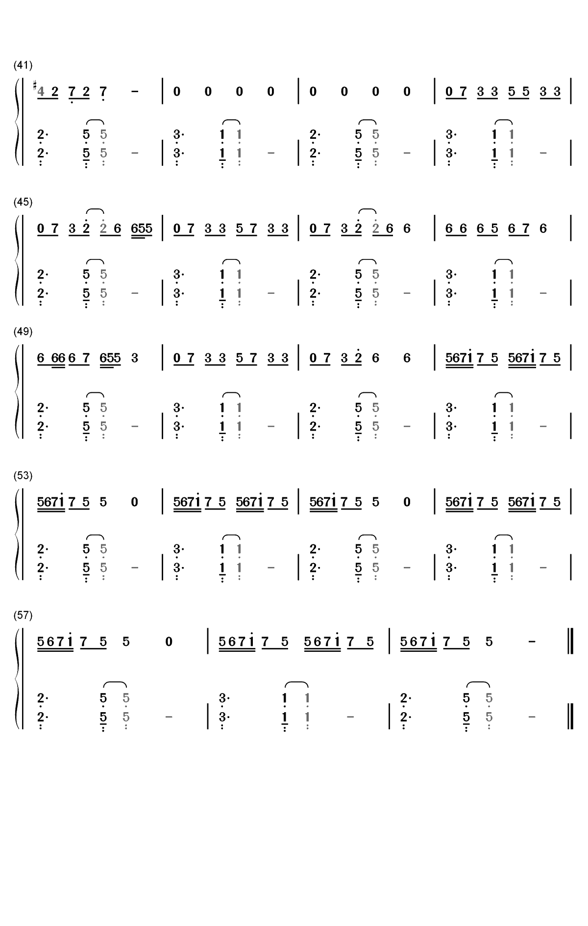 The Cure-Lady Gaga双手简谱预览3