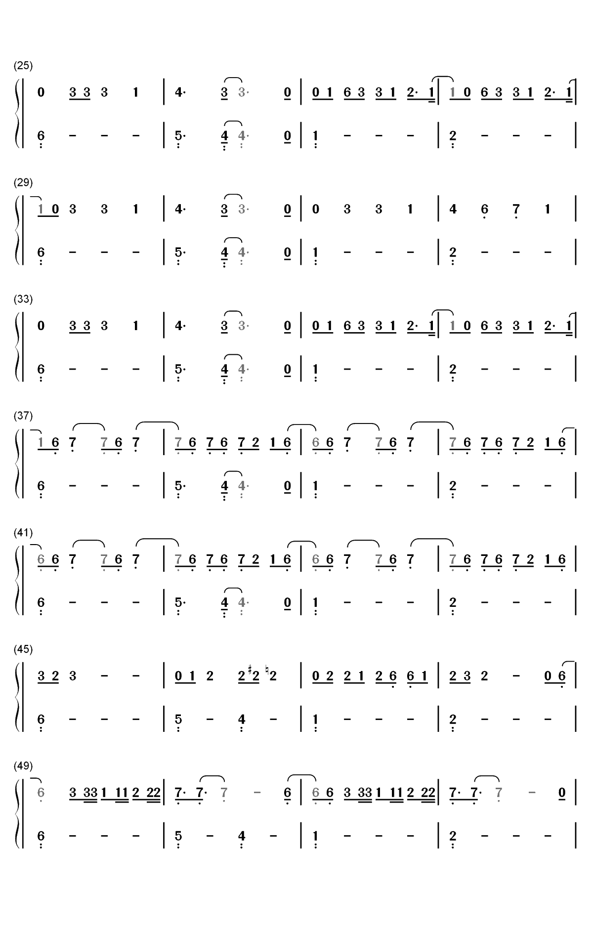 Shameless-简单版-Camila Cabello双手简谱预览2