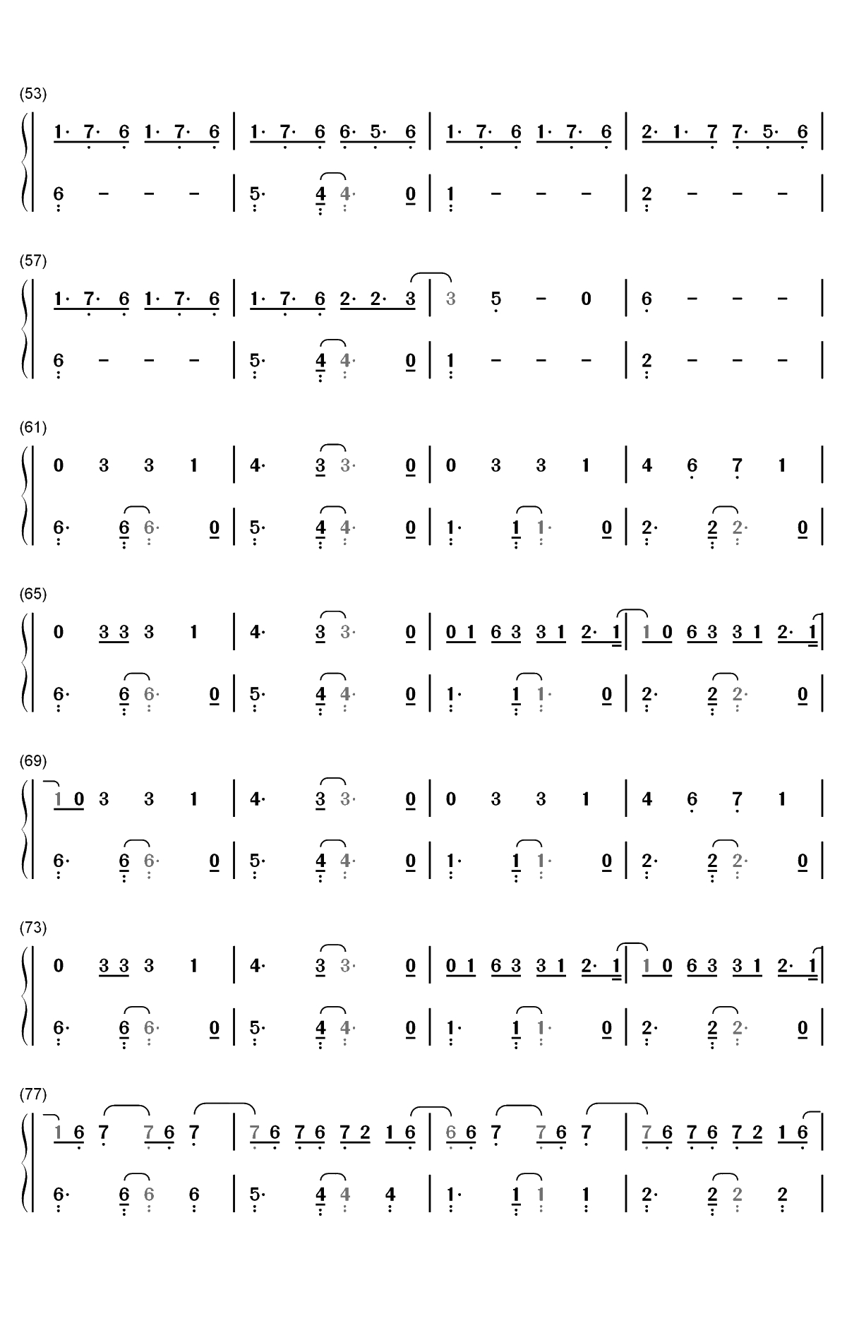 Shameless-简单版-Camila Cabello双手简谱预览3