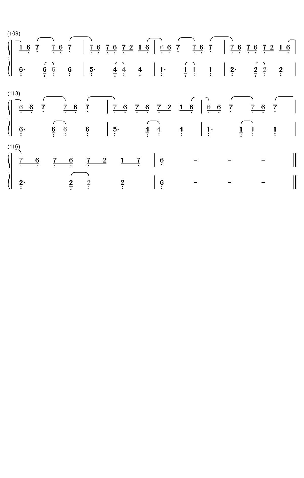 Shameless-简单版-Camila Cabello双手简谱预览5