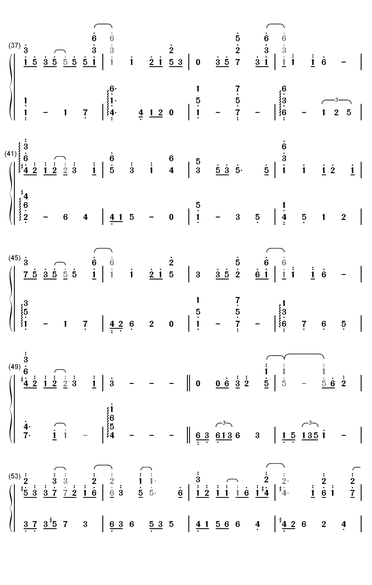 Half The World Away-Oasis双手简谱预览3