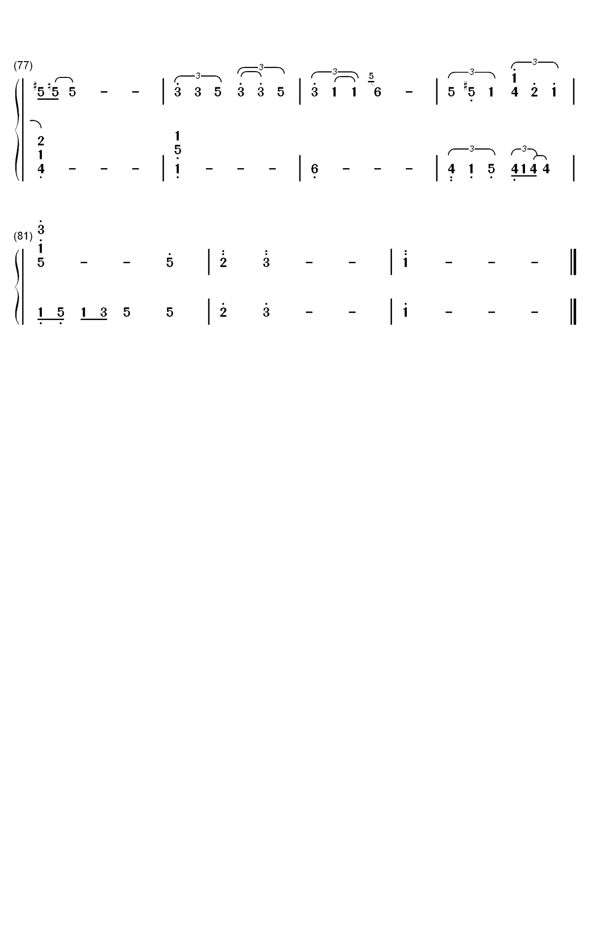 Half The World Away-Oasis双手简谱预览5