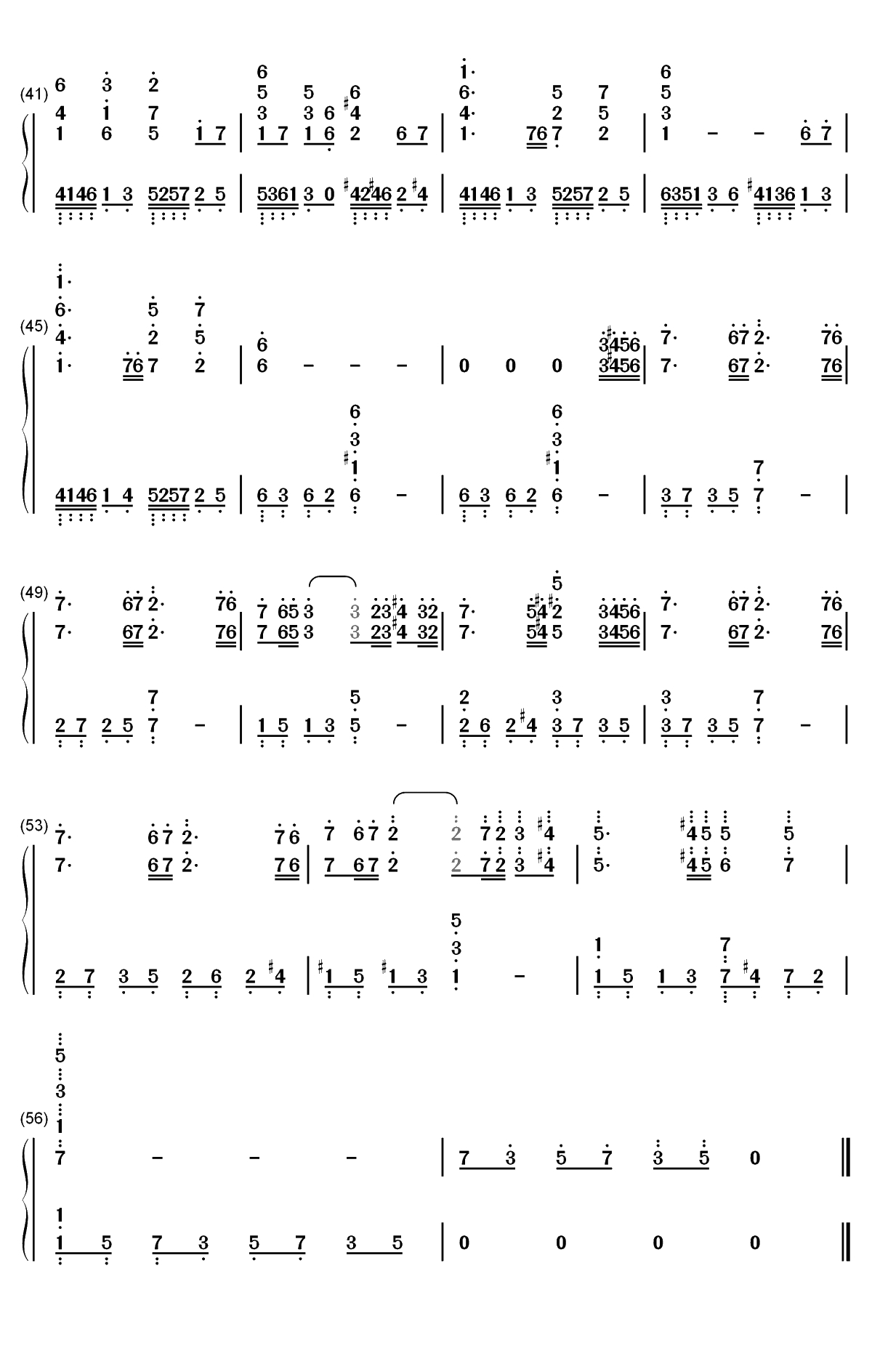 奈落之战-想风谭-犬夜叉游戏专属主题曲双手简谱预览3