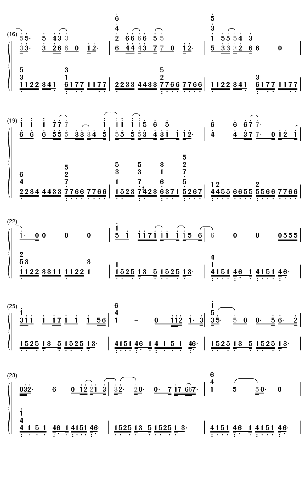 Lie to Me-5 Seconds of Summer双手简谱预览2