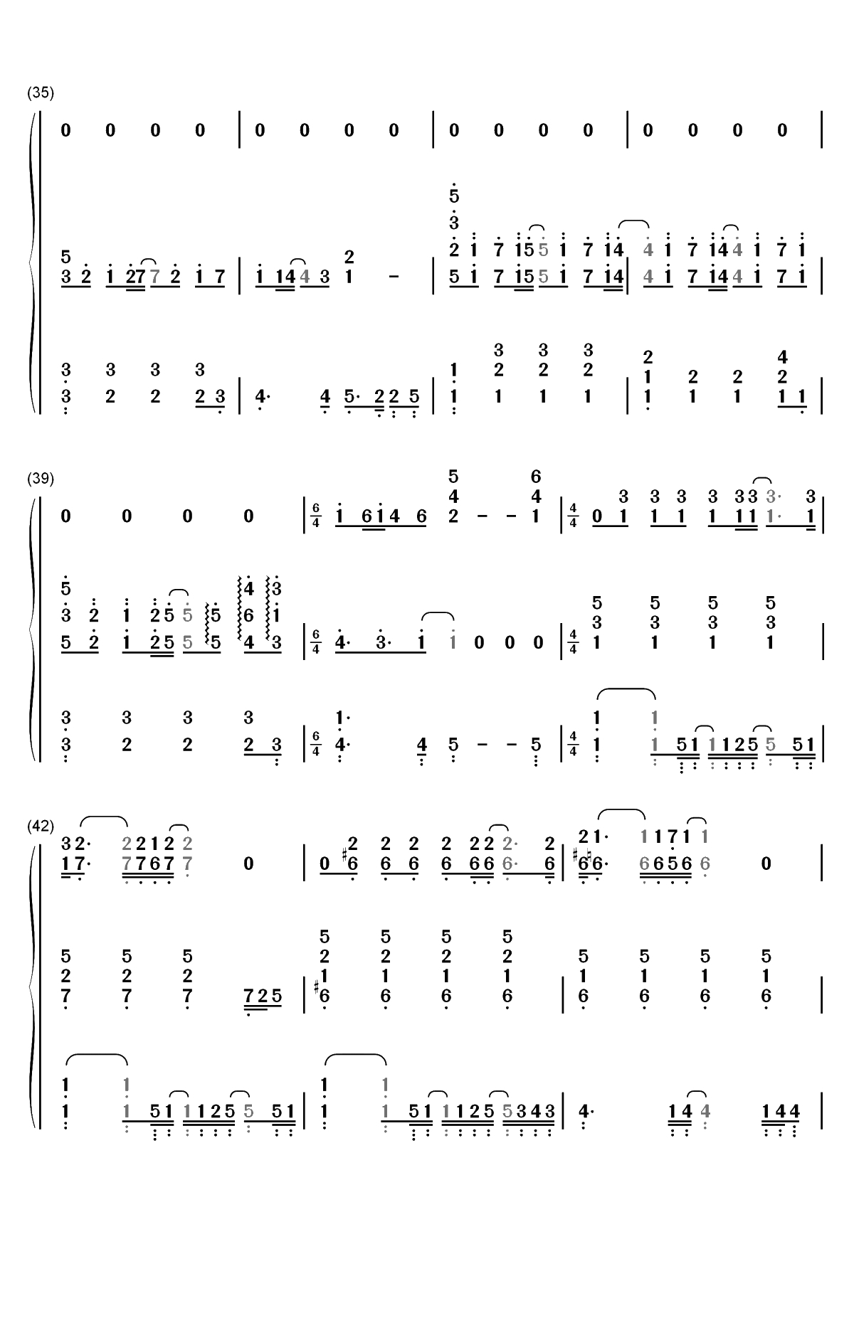 告诉我-陈绮贞双手简谱预览4