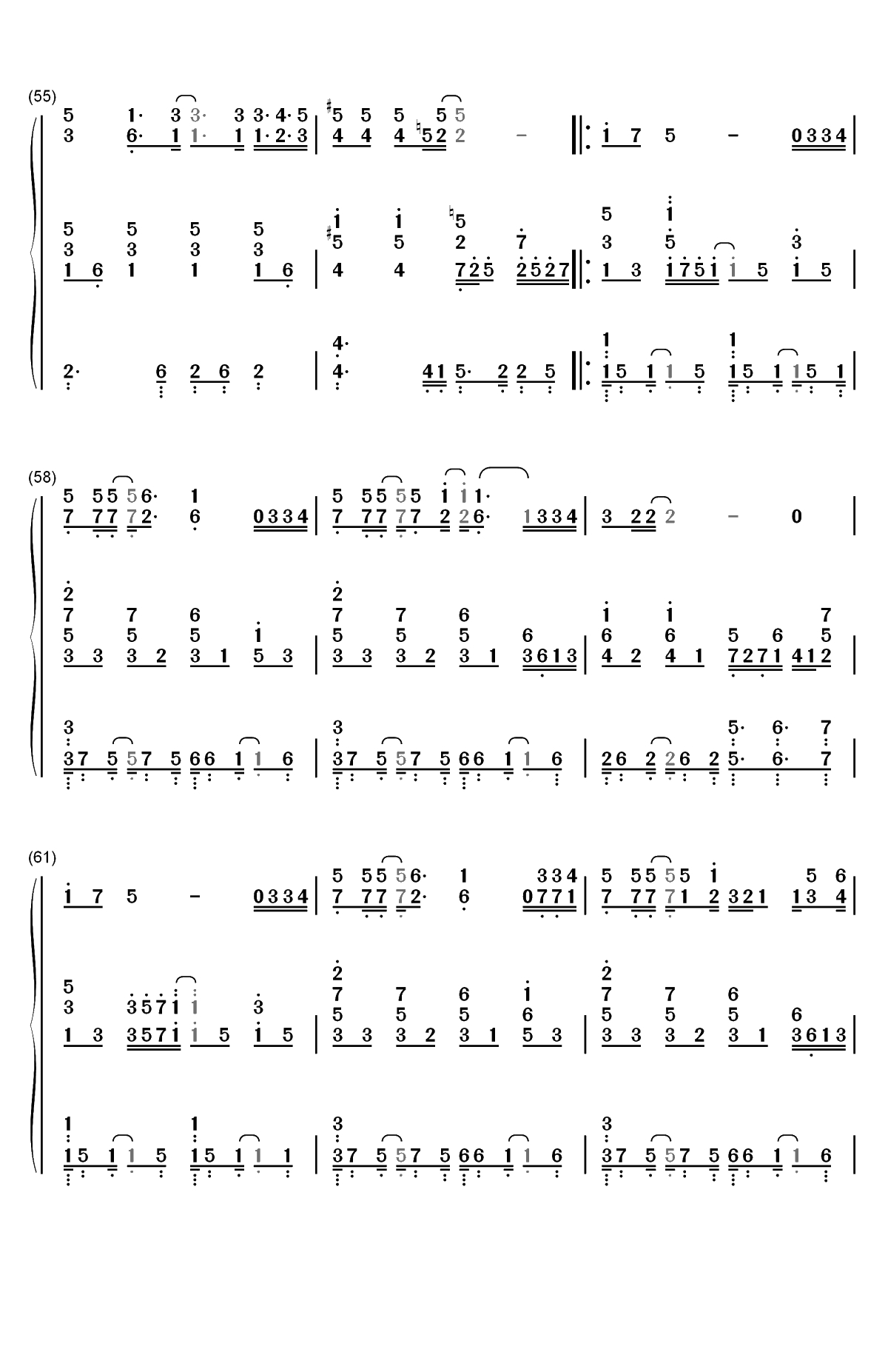 告诉我-陈绮贞双手简谱预览6