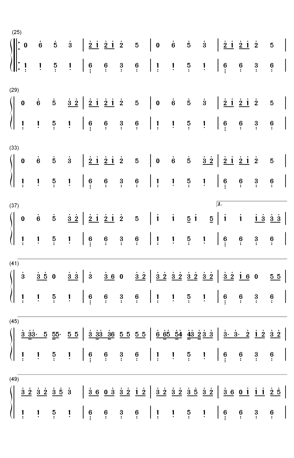 Truth Hurts-Lizzo双手简谱预览2