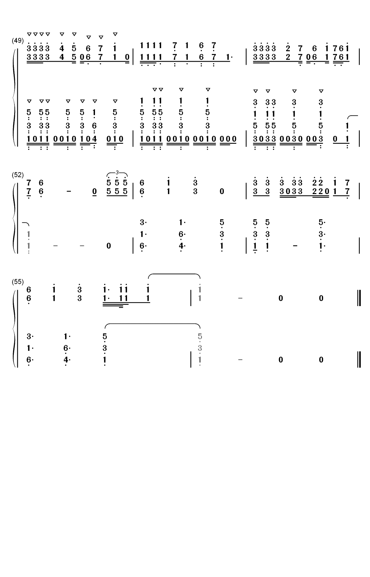 Takeaway双手简谱预览5