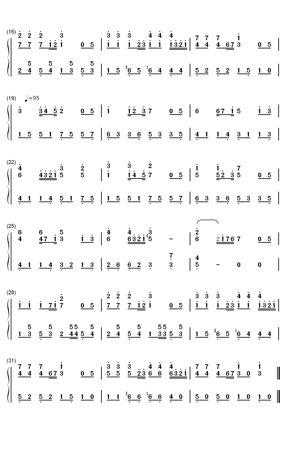 仕事はじめ-魔女宅急便OST双手简谱预览2