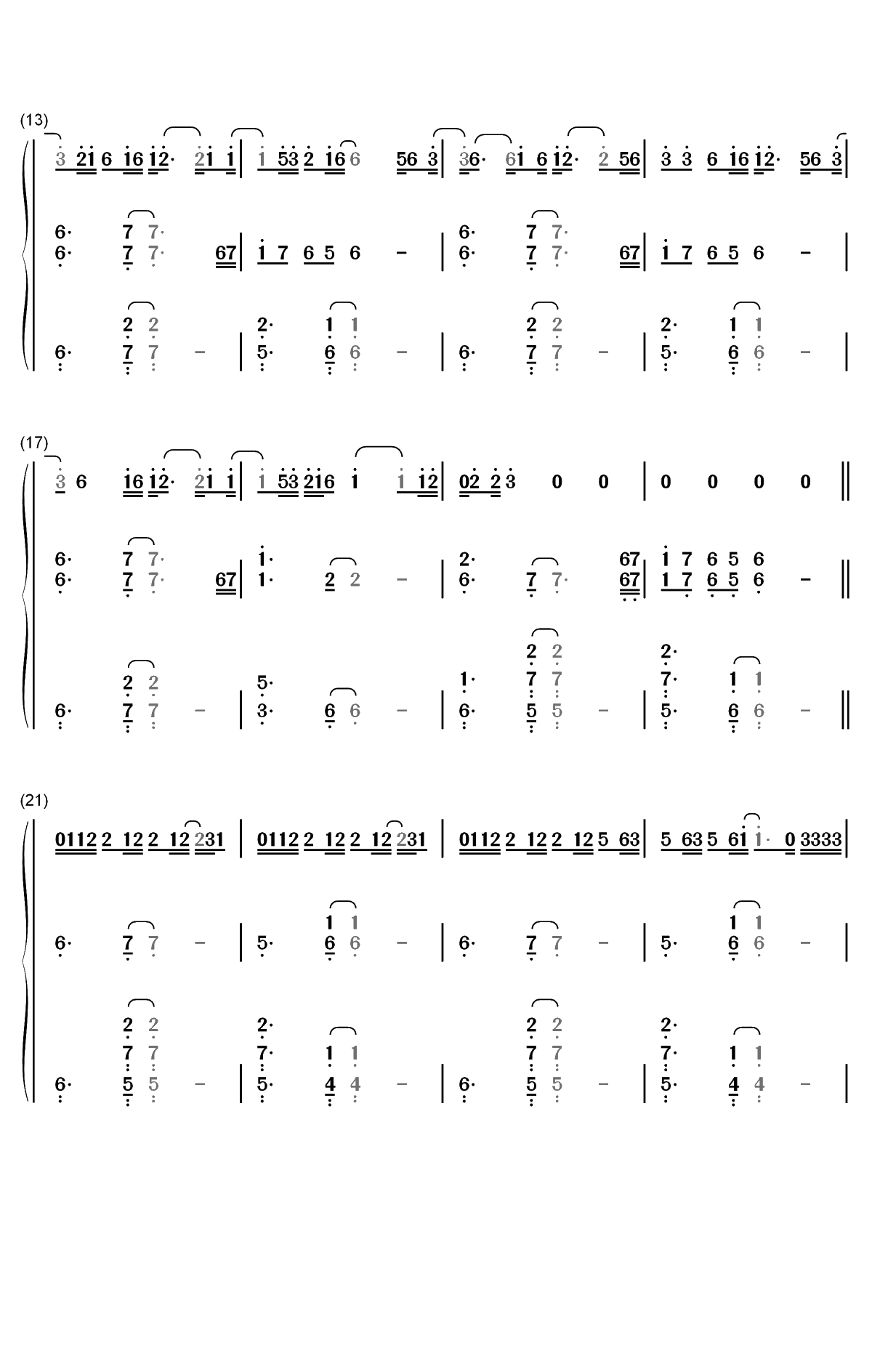 Exhale-Sabrina Carpenter双手简谱预览2