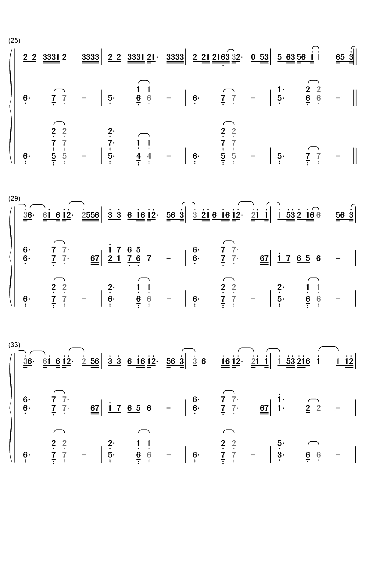 Exhale-Sabrina Carpenter双手简谱预览3