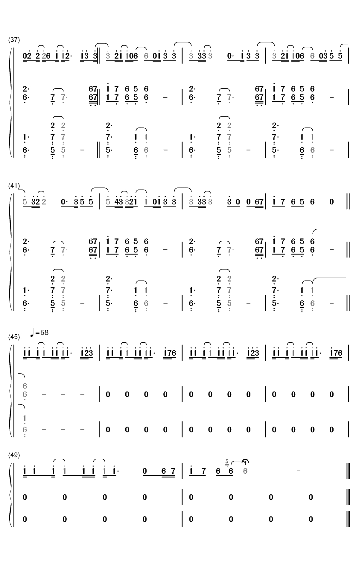 Exhale-Sabrina Carpenter双手简谱预览4