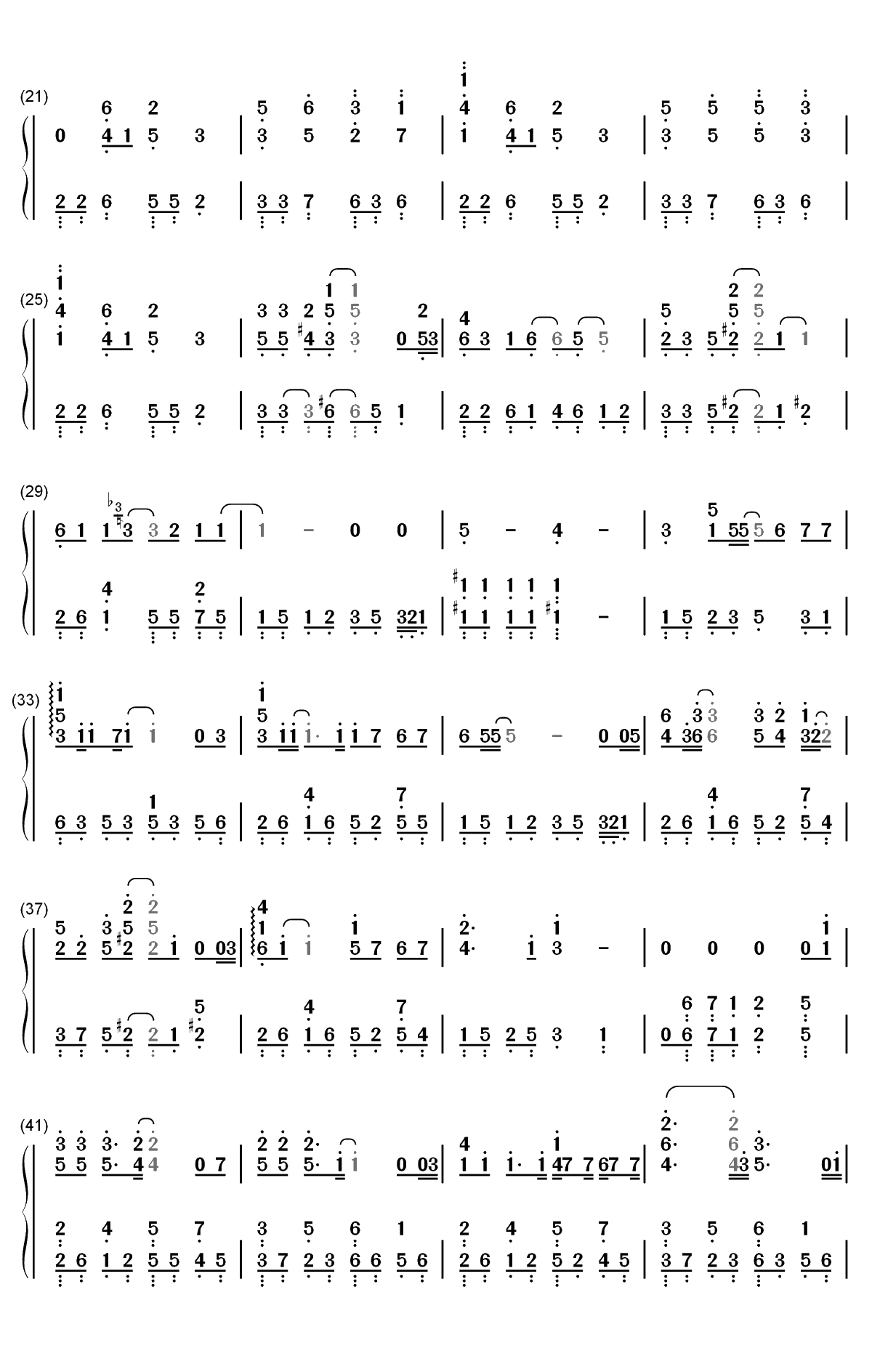 华生-陈绮贞双手简谱预览2