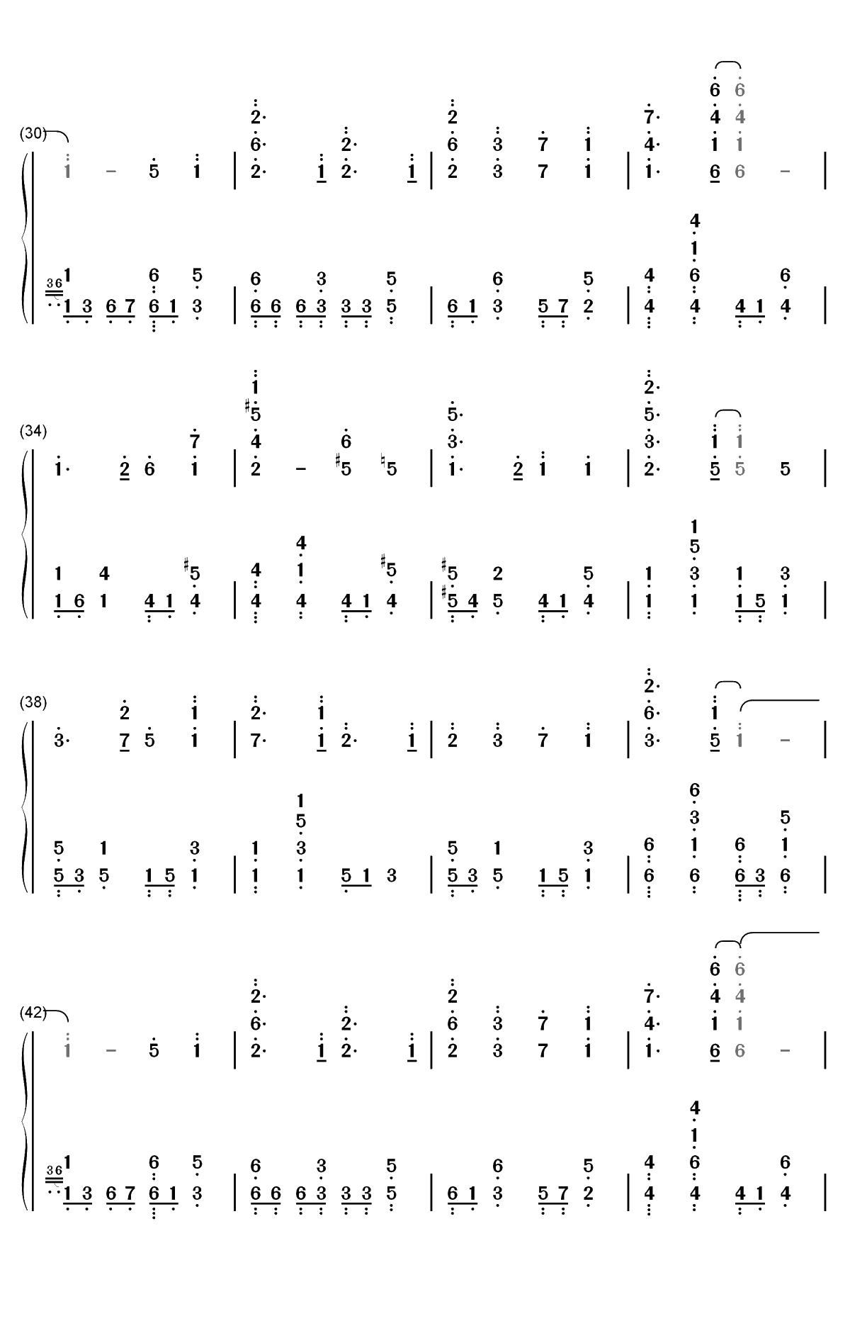 しわ-GUMI双手简谱预览3