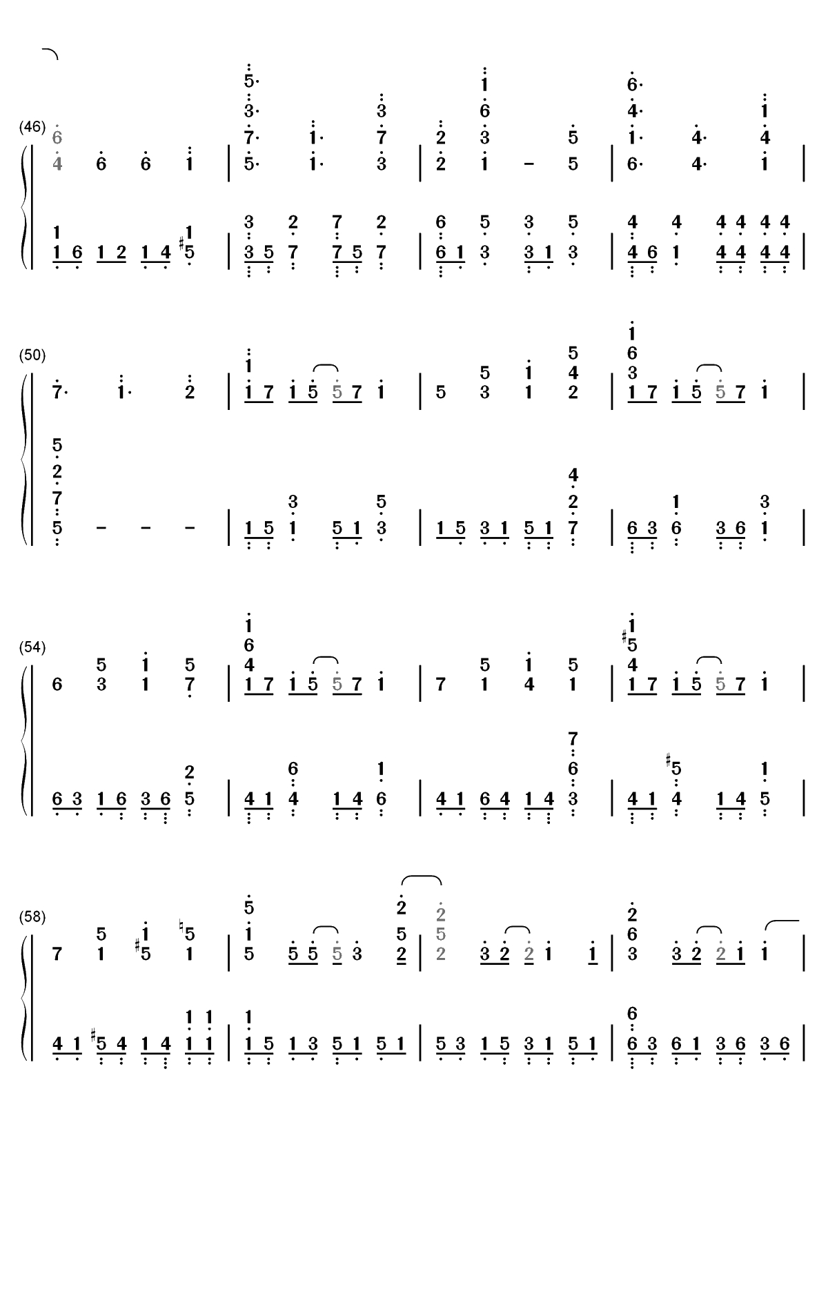 しわ-GUMI双手简谱预览4