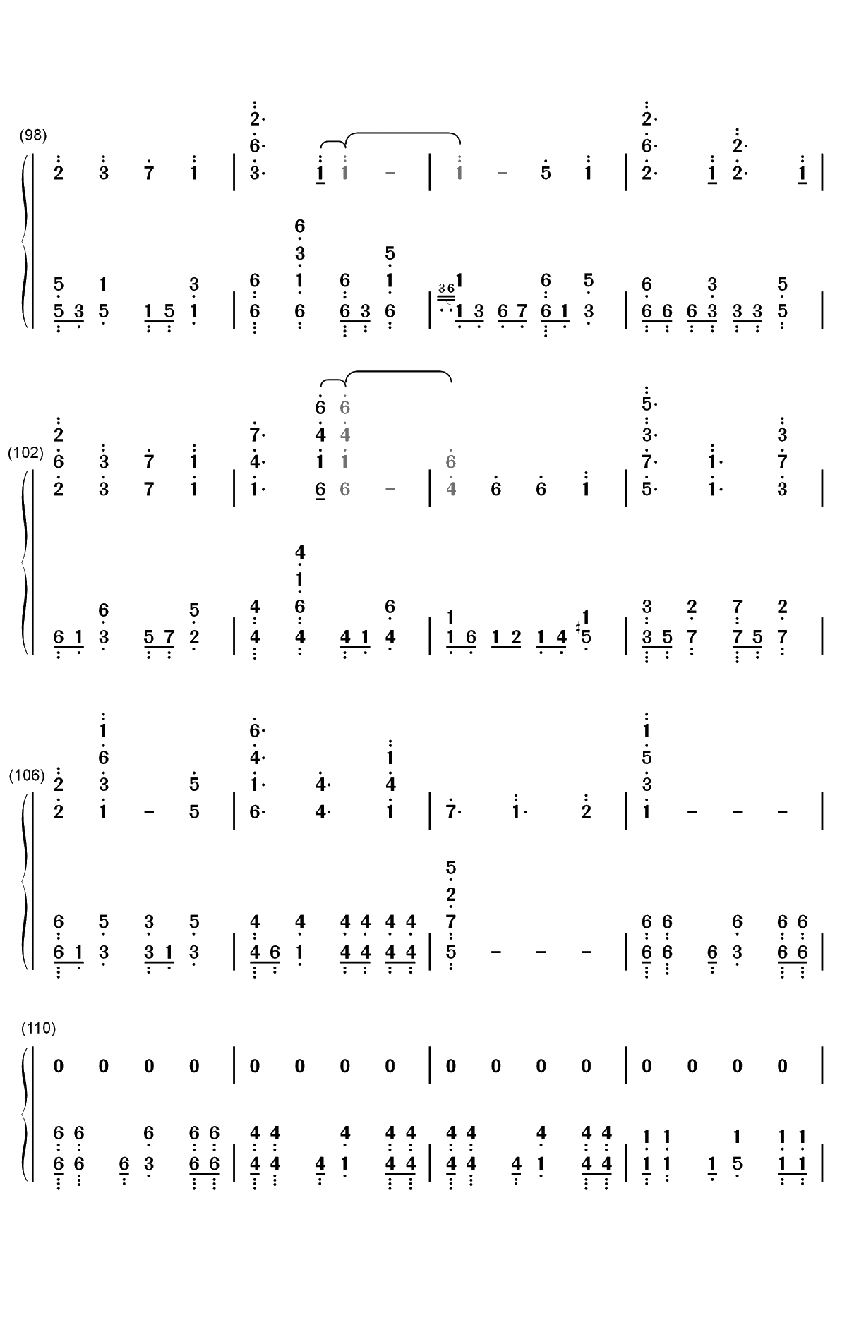 しわ-GUMI双手简谱预览7