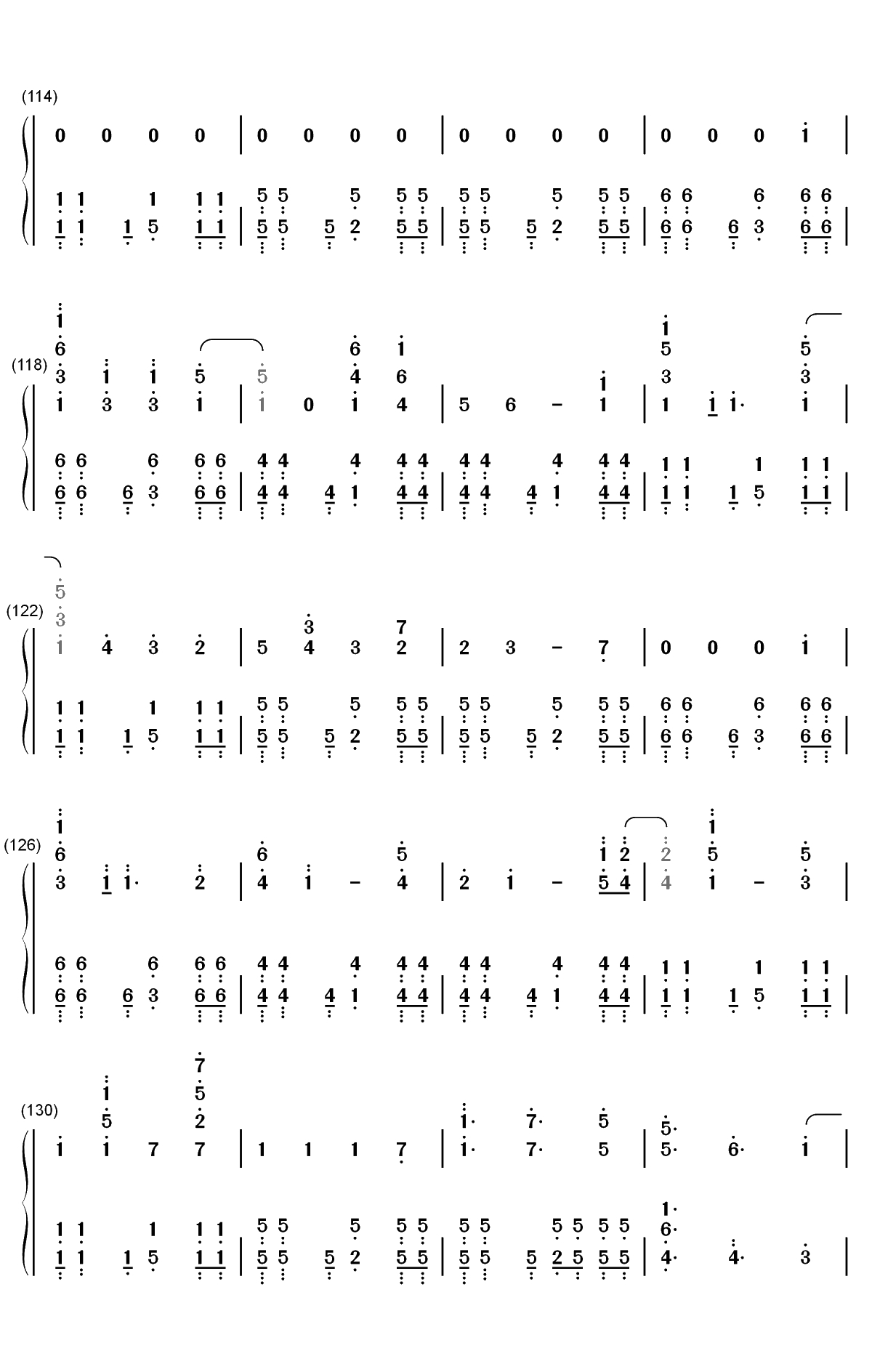 しわ-GUMI双手简谱预览8