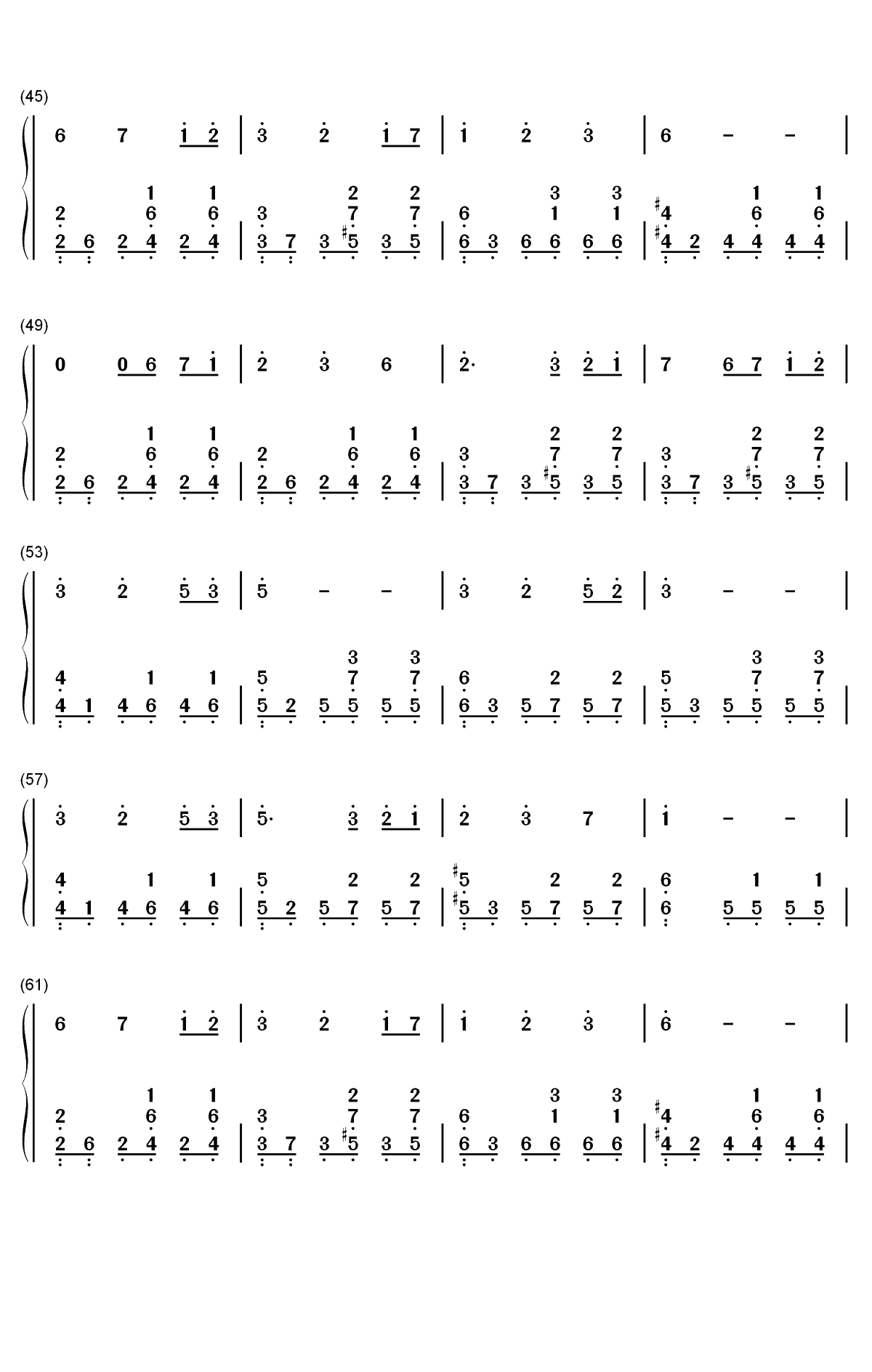 月出-双笙双手简谱预览3