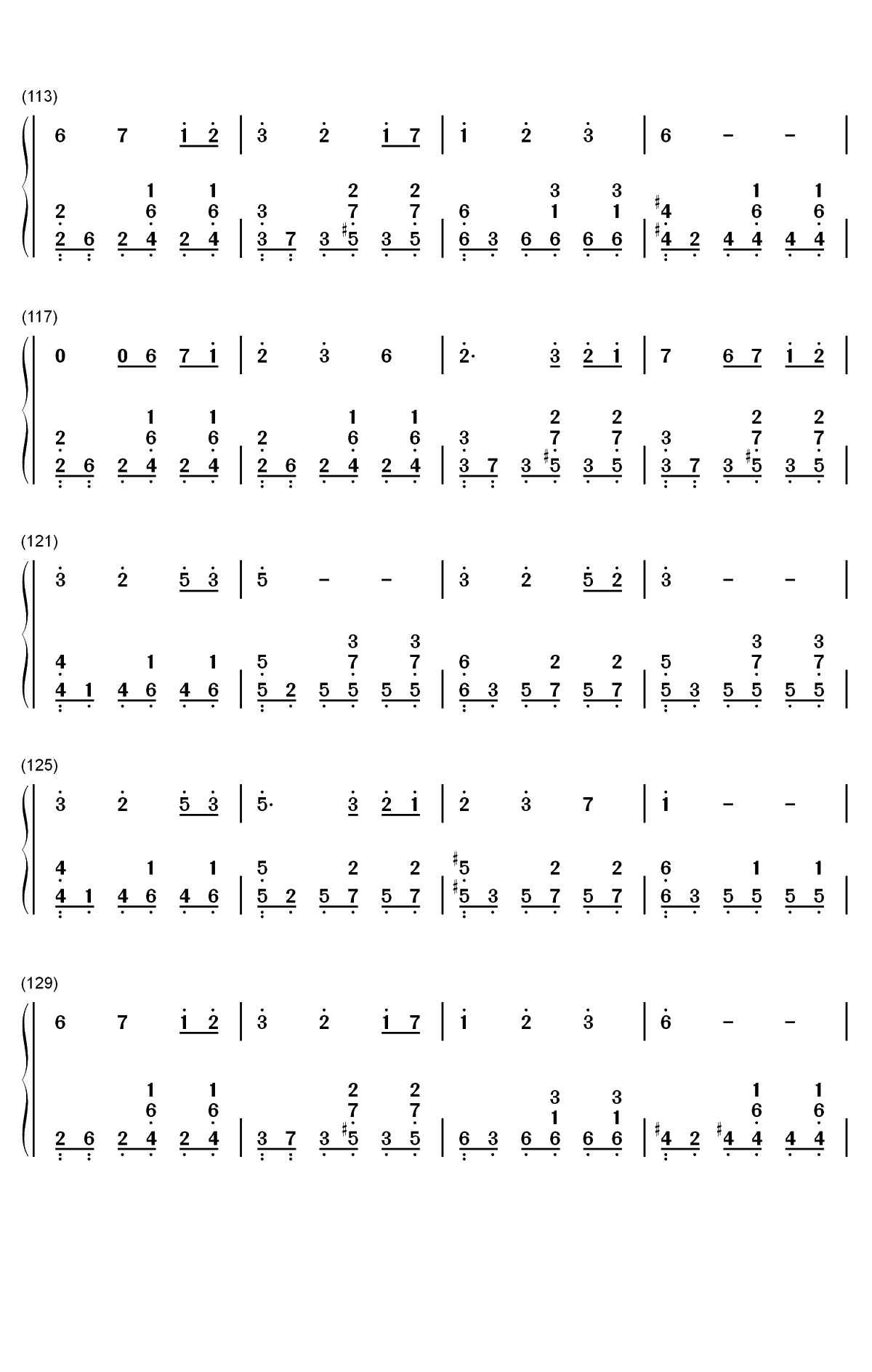 月出-双笙双手简谱预览6