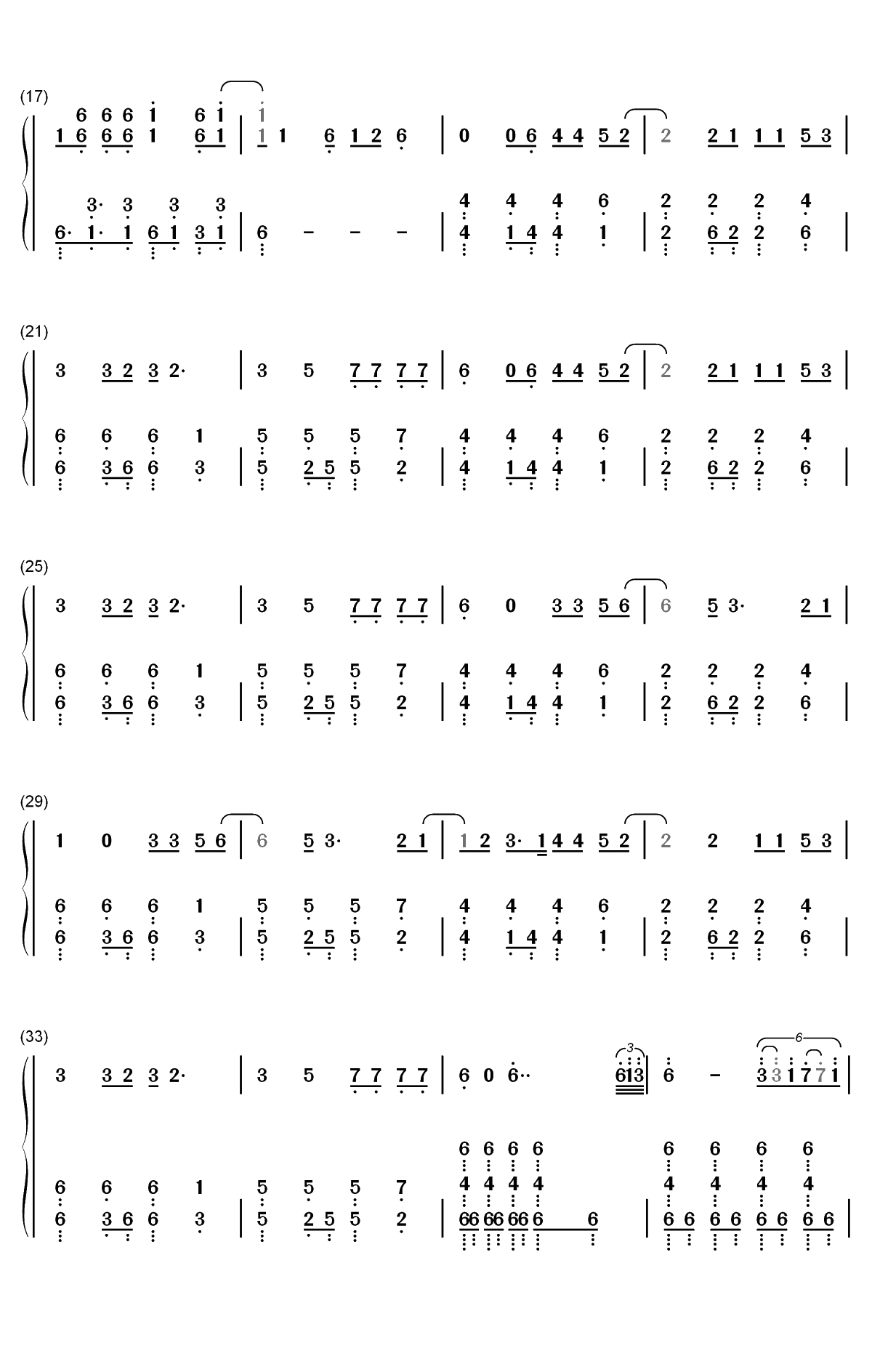 Torn-Ava Max双手简谱预览2