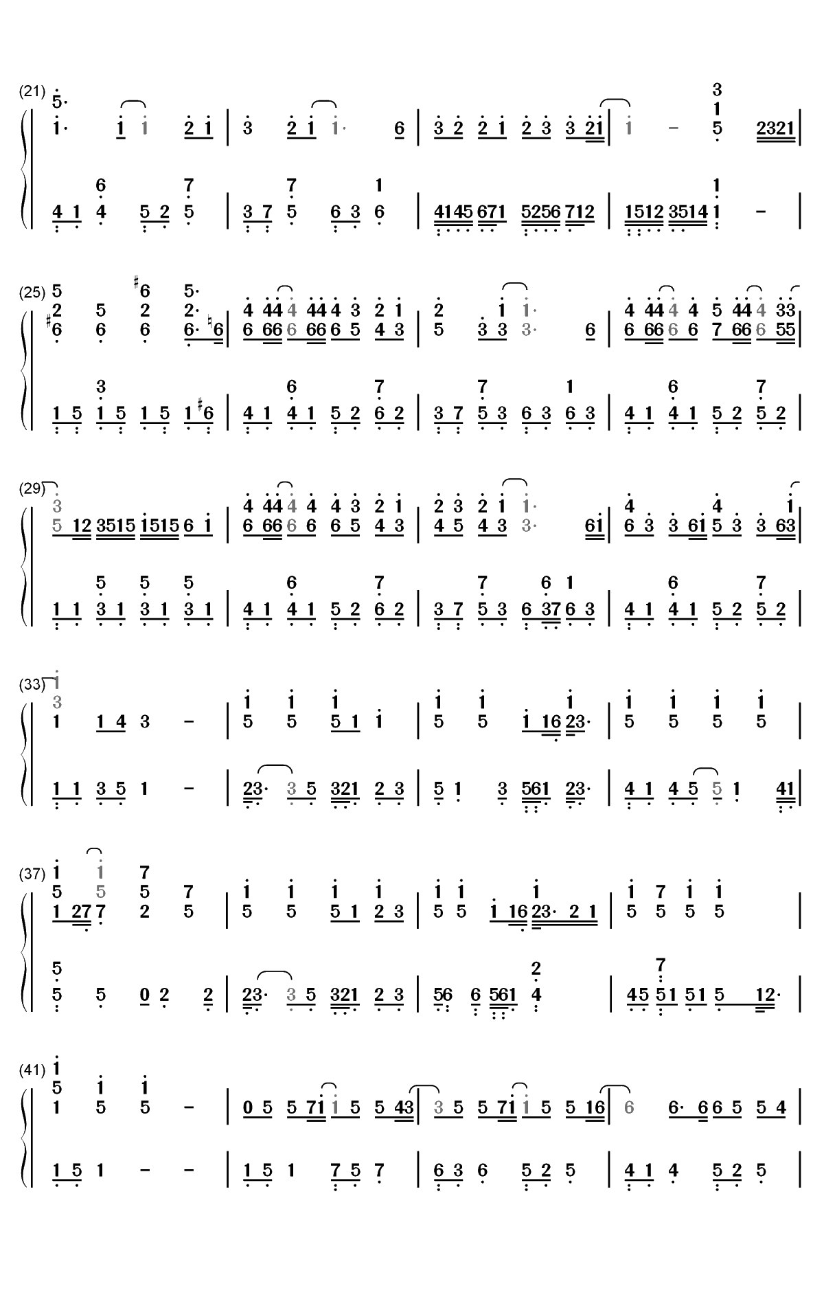 分组-陈壹千双手简谱预览2