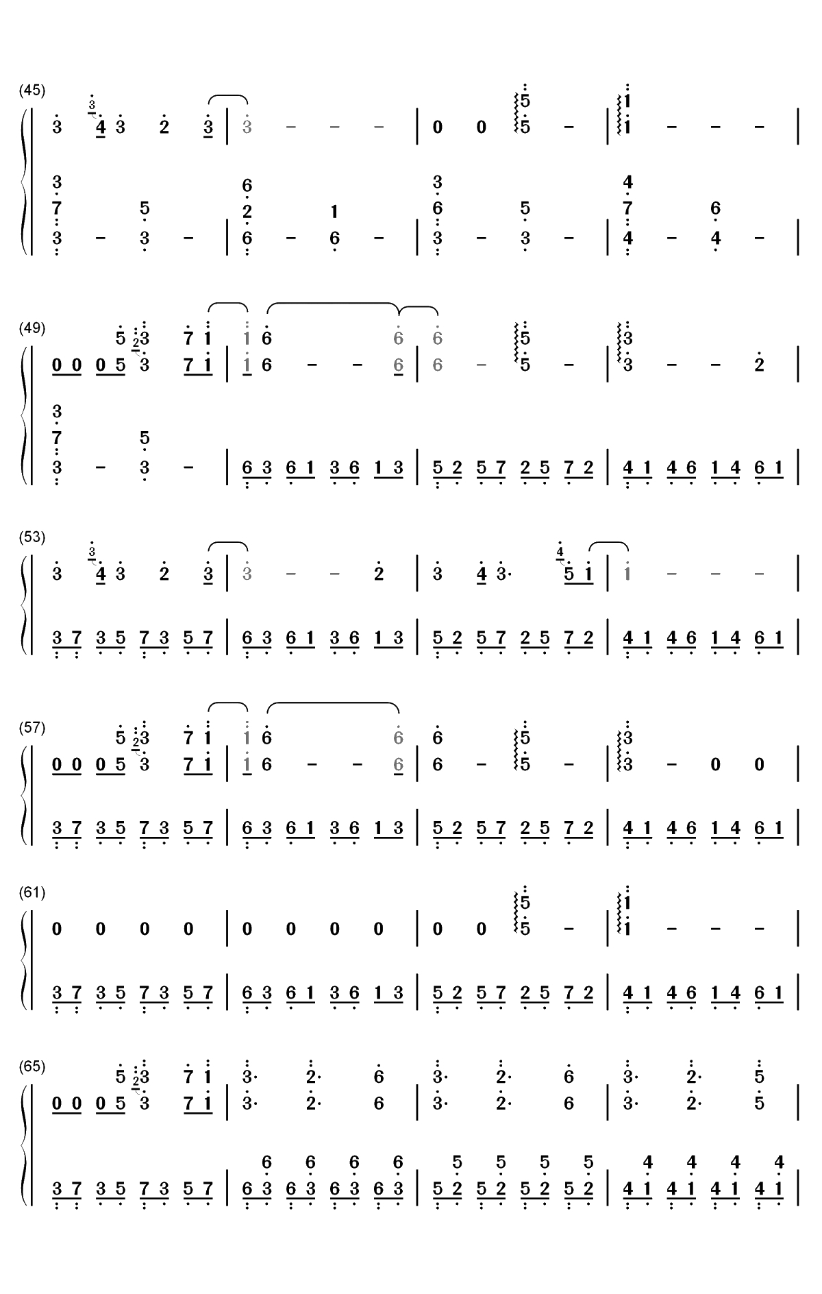 Schwarzer Regen-黑暗森林-我的三体第二季主题曲双手简谱预览3