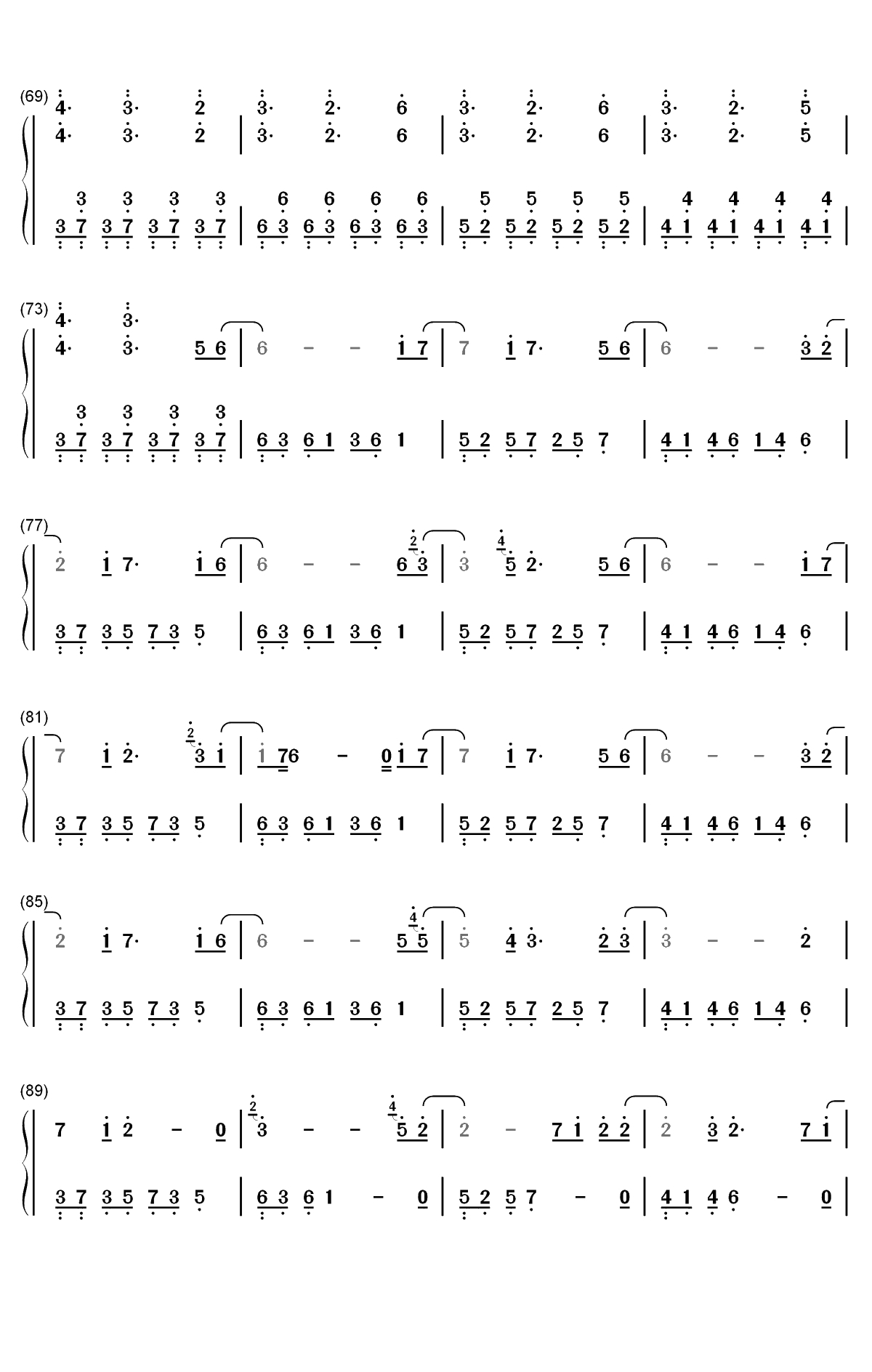 Schwarzer Regen-黑暗森林-我的三体第二季主题曲双手简谱预览4