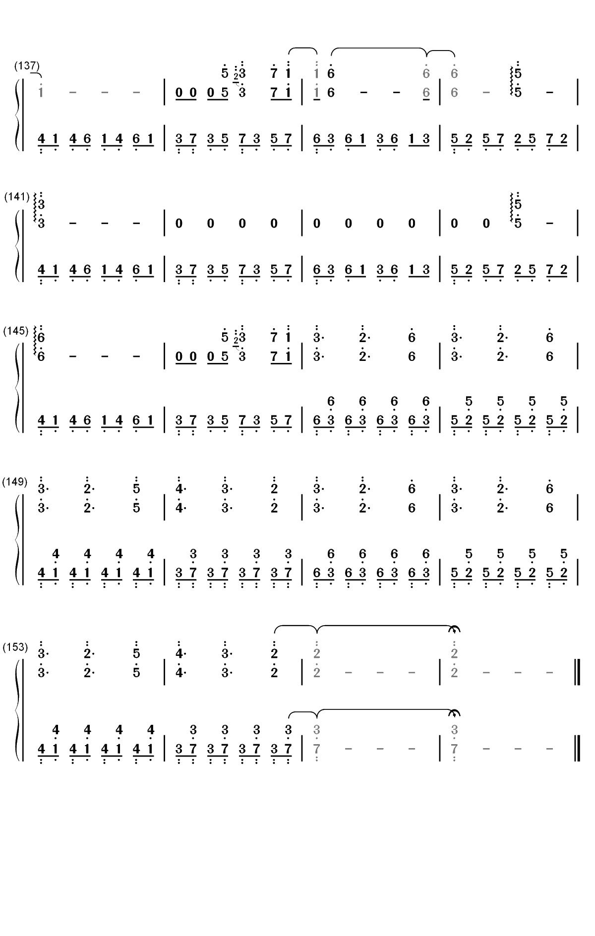 Schwarzer Regen-黑暗森林-我的三体第二季主题曲双手简谱预览7